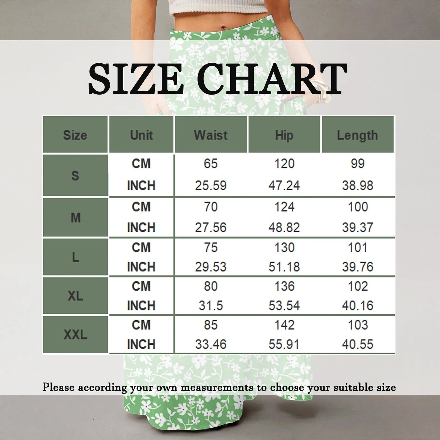 Women's Straight Skirt Casual Summer Floral Print Bohemian Skirt Flowing Maxi Skirts with pockets High waist Elastic skirt