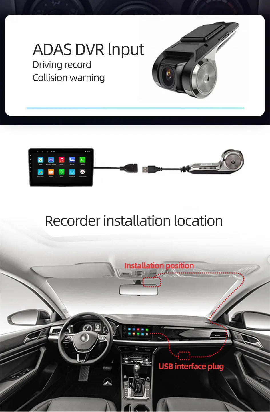 ADAS DVR Dash Camera Car DVR ADAS Dash cam /Android Car Recorder Dash Cam  Auto Recorder