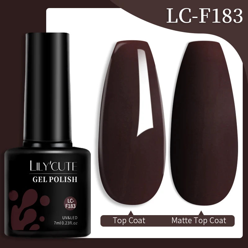 LILYCUTE Color Explosion – 184 Shades of Long-Lasting Gel Polish with Red Glitter Magic