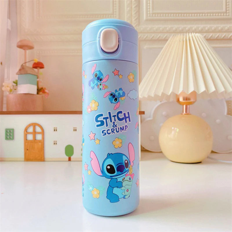 MINISO 420ML Cartoon Thermos – Cute Stainless Steel Water Bottle for Students, Girls & Kawaii Stationery Fans