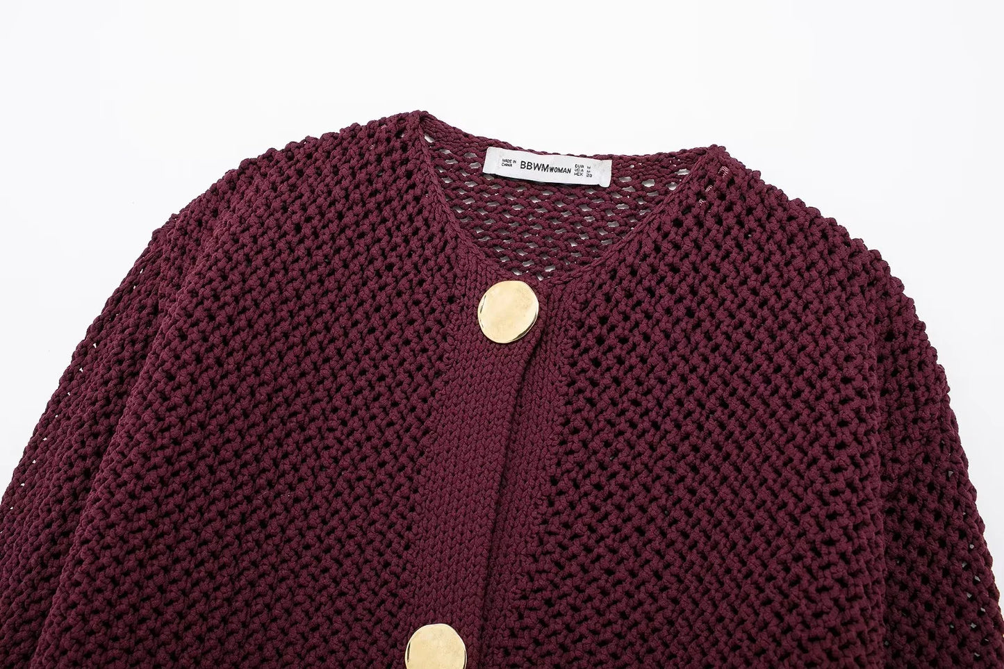 TRAF Knitted Sweater Cardigan For Women Autumn Long Sleeve Cropped Cardigans Ladies Outerwears Winter Button Knit Sweater