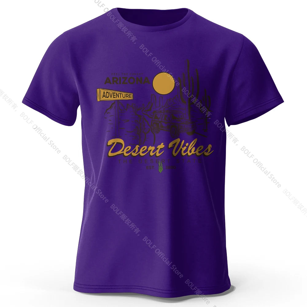 Desert Rally Retro 4x4 Printed Unisex Men Women T-Shirt Tees Tops 100% Cotton Dakar Race Graphic Dune Explorer