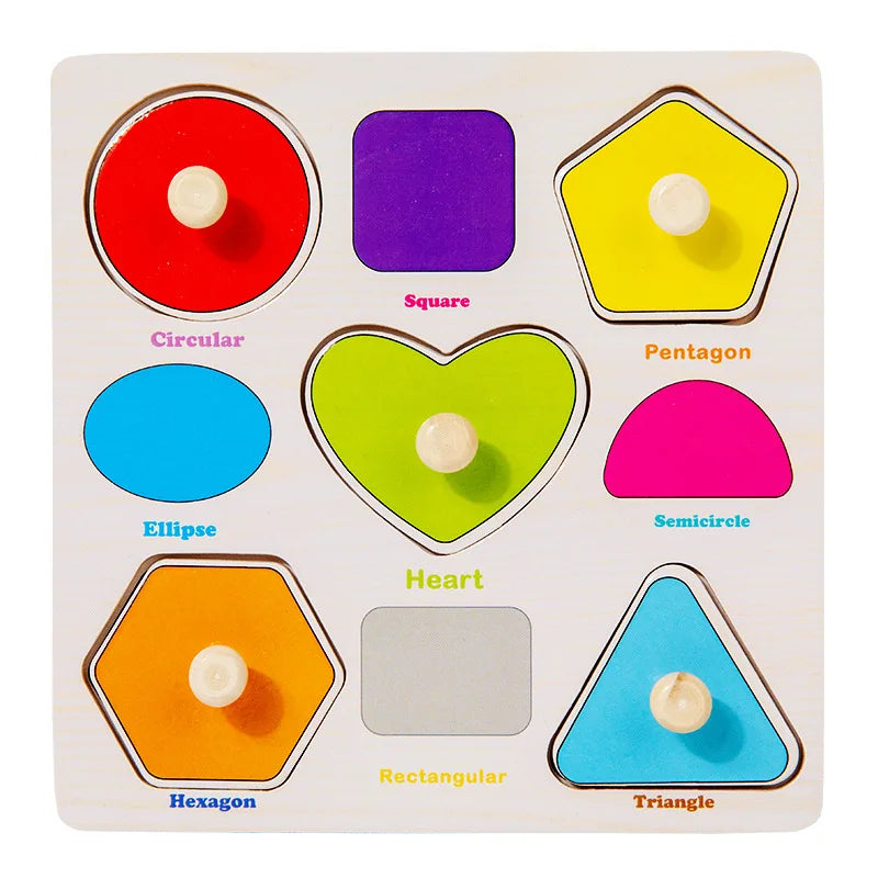 Montessori Baby Toys Wooden 3d Puzzle Cartoon Animal Intelligence Jigsaw Puzzle Early Learning Educational Toys for Children