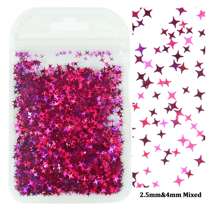 Starstruck Sparkle – Holographic Silver Nail Sequins for Viral DIY Looks