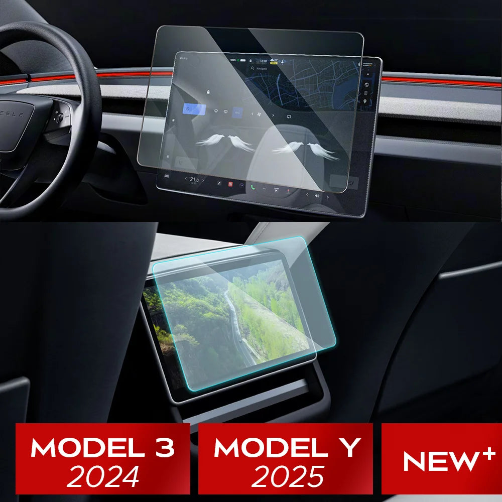 Tempered Glass Film Protector for New Tesla Model Y Launch Juniper 2025 Model 3 Highland 2024  Rear Center Control Protective
