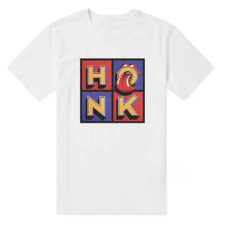 2025 Summer European and American Rock Punk The Rolling Stones T-shirt Summer Cotton Round Neck Short Sleeve Fashion Men's Tee