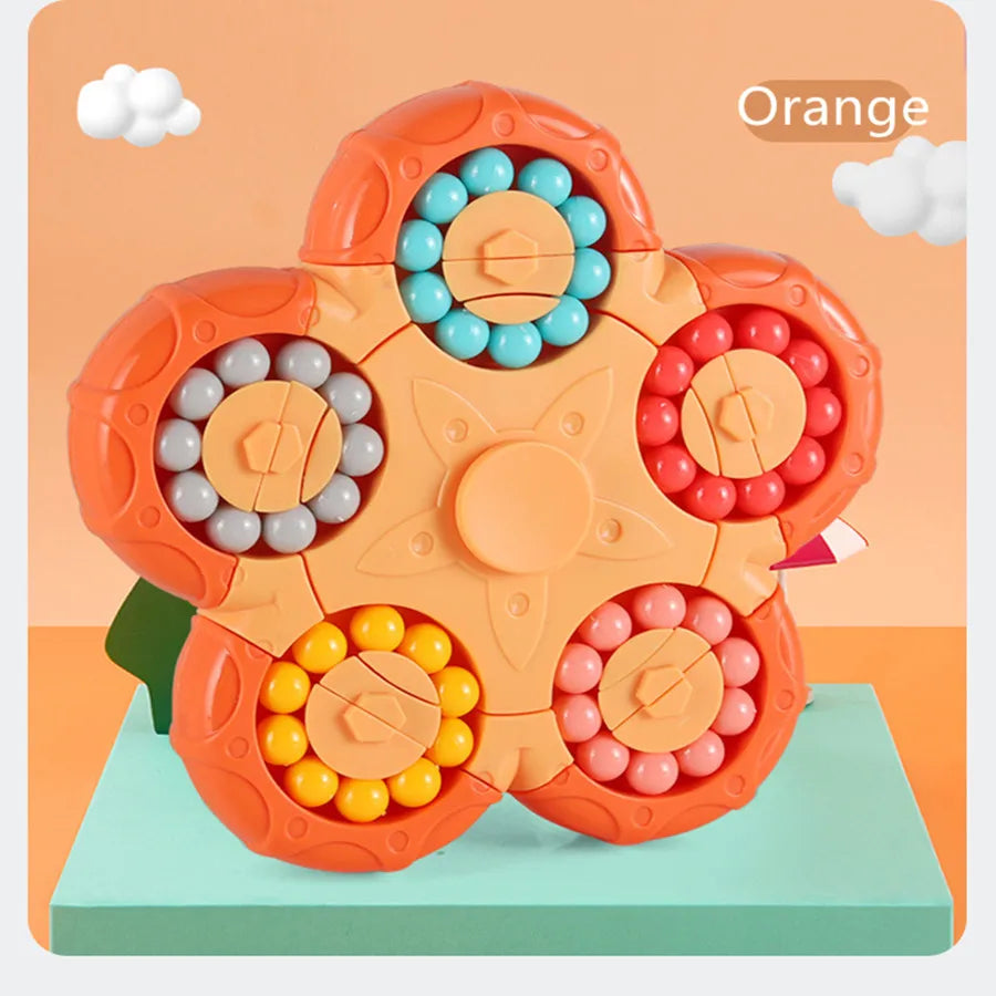 Magic Bean Cube Finger Gyro Rotating Antistress Relieve Anxiety Develop Intelligence Decompression Fidget Toy Adults Kids Gift