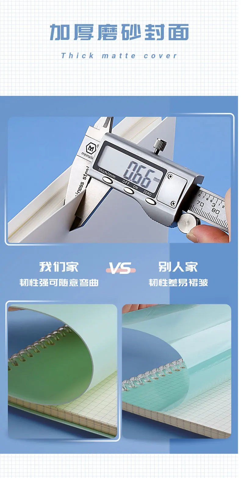 Multi-Hole Transparent Binder Covers – A4 Loose-Leaf PP Matte & Film Discbound Options for School, Office & Creative Journaling