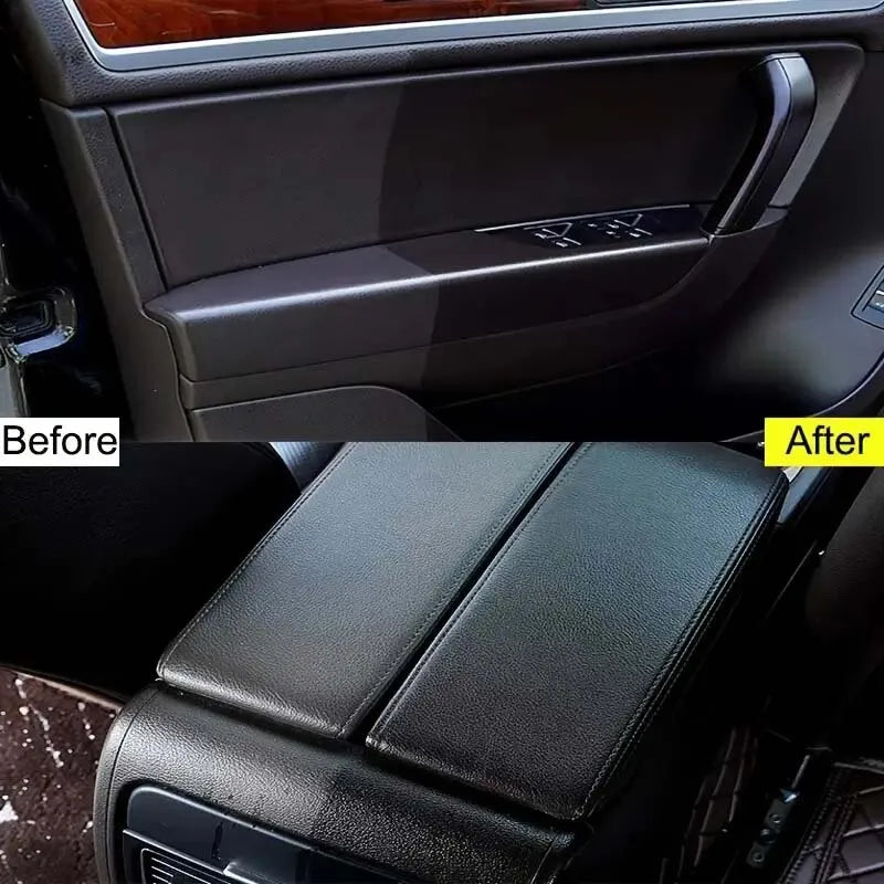 Ultimate Car Care Kit: Crystal Plating Polish, Black Dashboard Wax, Tire Shine & Faux Leather Seat Conditioner