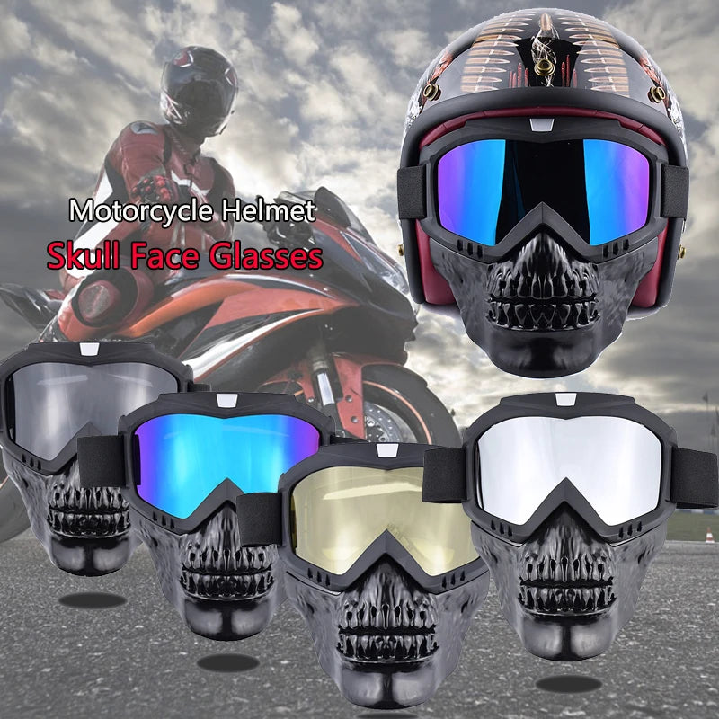 Balaclava Motorcycle Biker Skull Mask Cosplay Breathable Face Shield Military Tactics Mask Riding Motocross Helmet Face Mask Ski