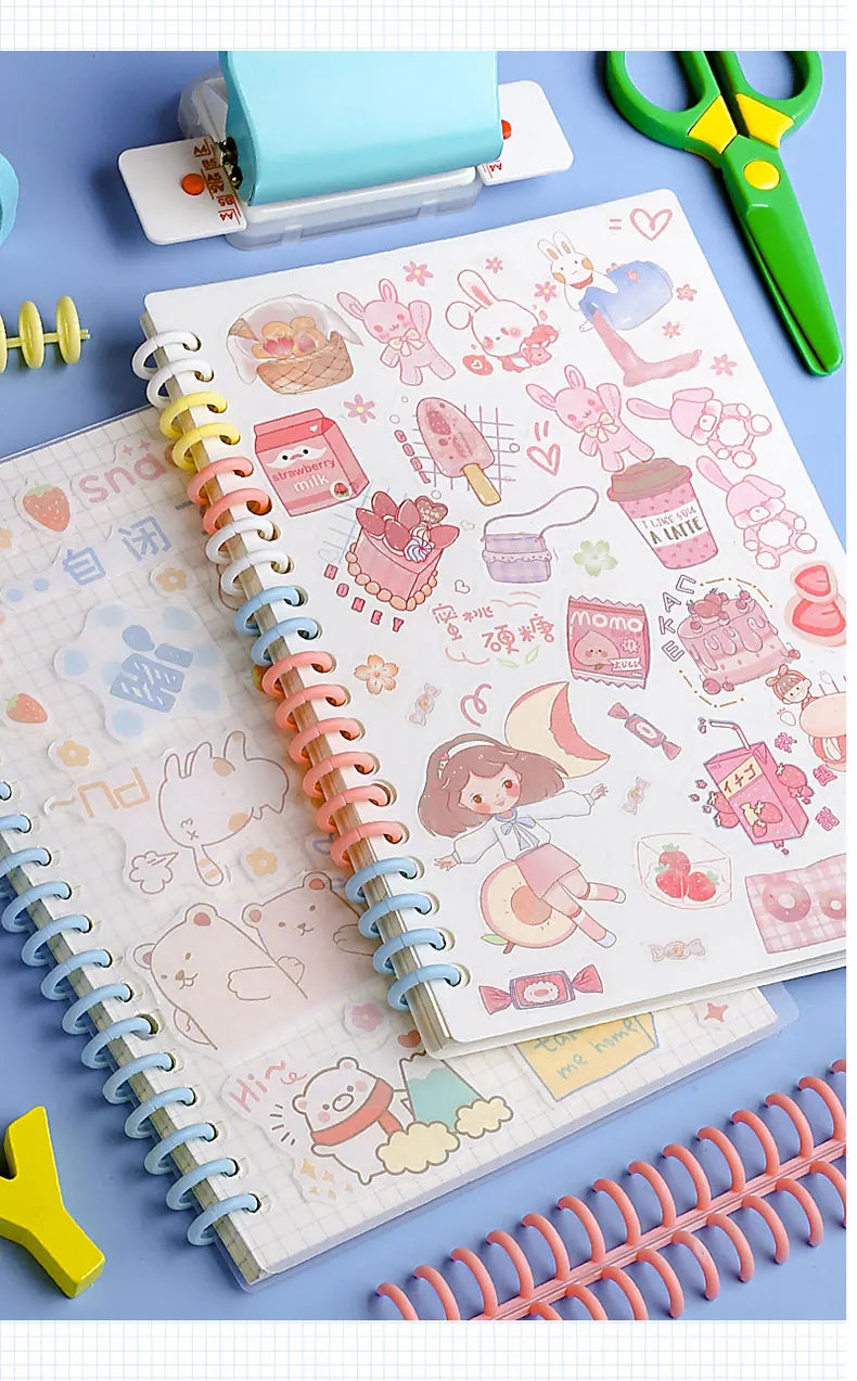 Multi-Hole Transparent Binder Covers – A4 Loose-Leaf PP Matte & Film Discbound Options for School, Office & Creative Journaling