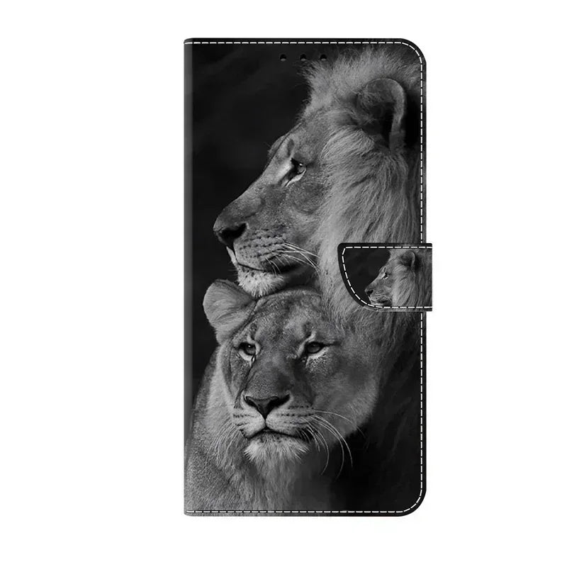 For Samsung S24 FE SM-S721B Case Painted Pattern Wallet Flip Book Cover on For Samsung Galaxy S 24 FE S24FE SM-S721N Case Fundas
