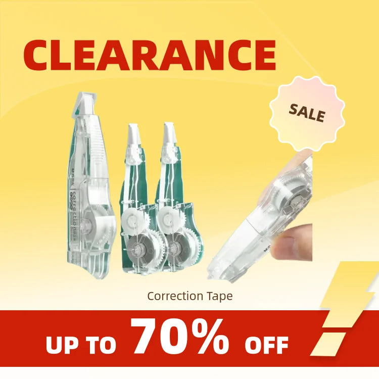 M&G Correction Tape Clearance Pack – Smooth 6m x 5mm Tape Set with 1 Dispenser + 2 Easy-Refill Replacements