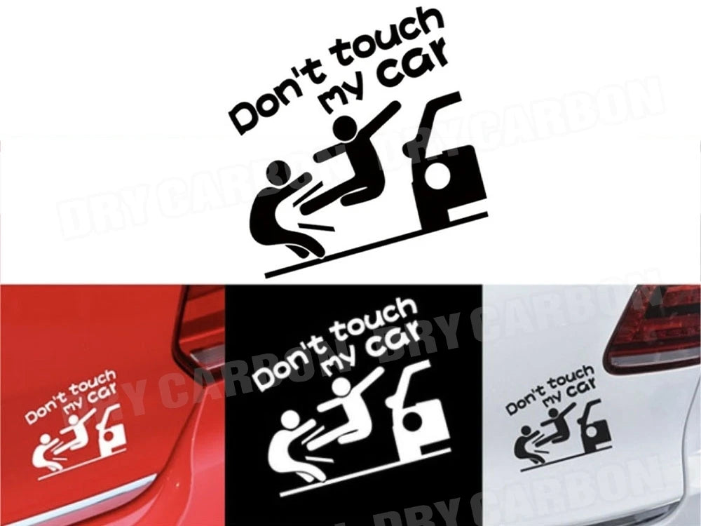 Creative Don't Touch My Car Car Sticker Decals - Funny Exterior Auto Decals for Universal Car Window Accessories