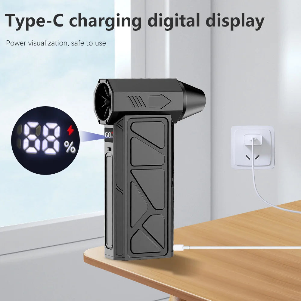 2-in-1 Blower & Vacuum | 4-Speed, Magnetic Nozzles, LED + Fast USB-C Charging