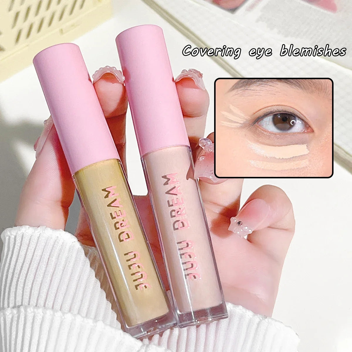 Waterproof Liquid Eyeshadow – Matte & Pearlescent, High-Pigment, Smudge-Proof, Fine Glitter, Eye Silkworm Concealer, glow