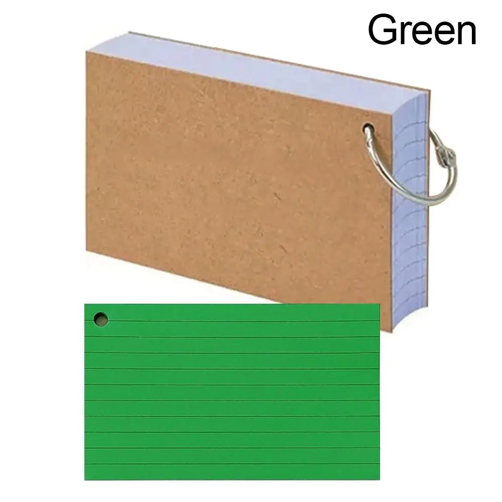 50Pcs Binder Horizontal Line Memo Book Loose-Leaf Index Cards Flash Cards Small Revision Cards for Study Office NotePads