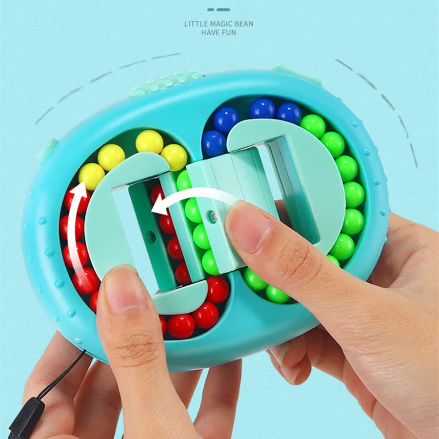 Magic Bean Cube Finger Gyro Rotating Antistress Relieve Anxiety Develop Intelligence Decompression Fidget Toy Adults Kids Gift