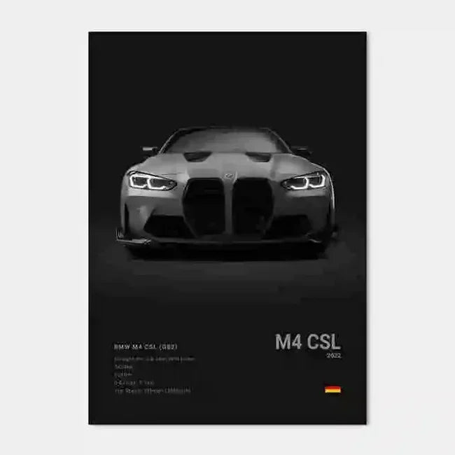 Car Luxury Sports Car Wall Art Poster Black And White Canvas Painting Wall Art Poster M5 M3 GTR M140 Living Room Home Decor Gift