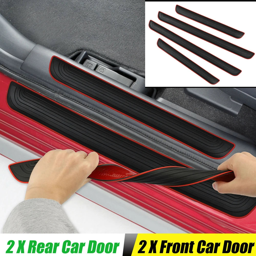 Rubber Guard Door Sill Scuff Covers – 4PCS Set