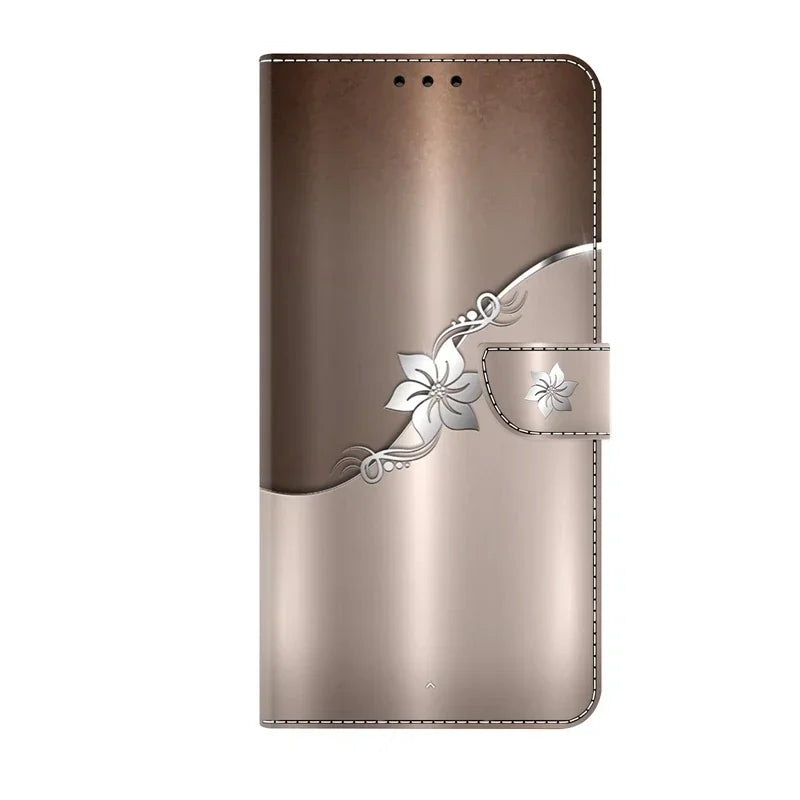 For Samsung S24 FE SM-S721B Case Painted Pattern Wallet Flip Book Cover on For Samsung Galaxy S 24 FE S24FE SM-S721N Case Fundas