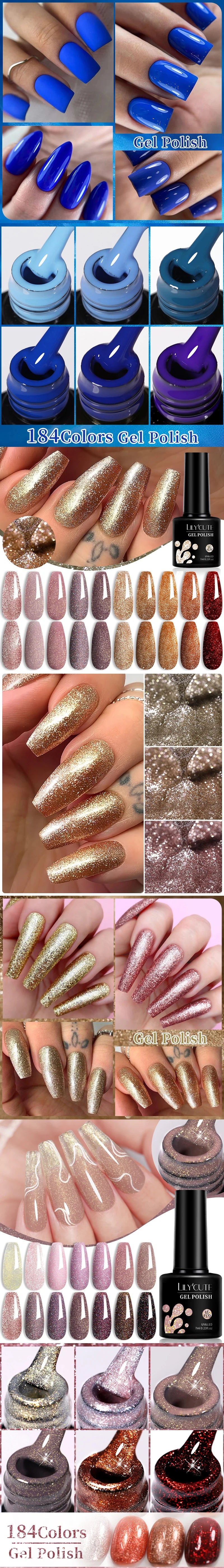 LILYCUTE Color Explosion – 184 Shades of Long-Lasting Gel Polish with Red Glitter Magic