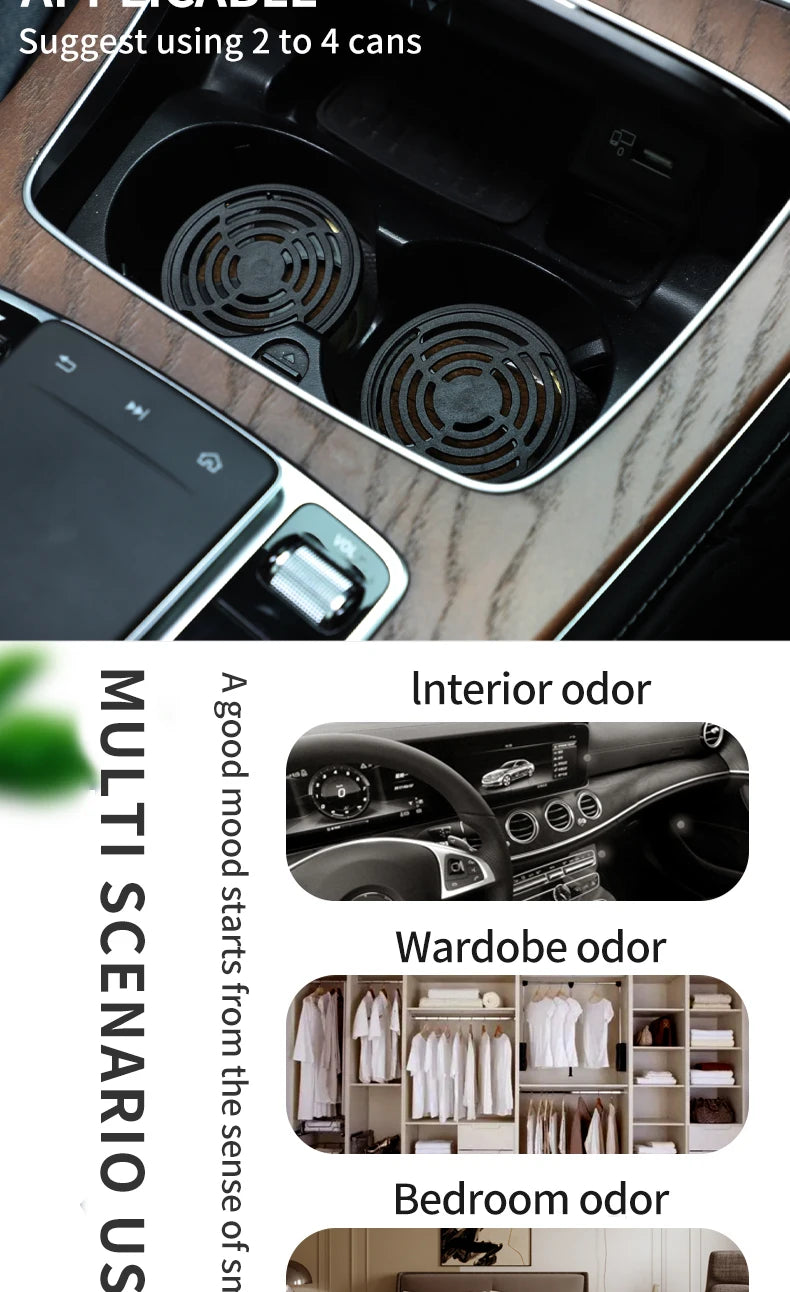 For Bathroom Car Air Freshener Gel Can Solid Car Fragrance Air Freshener Wood Block Can Air Freshener Balm For Home Long-lasting