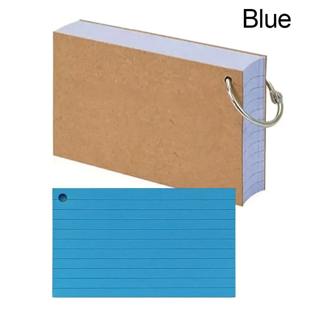 50Pcs Binder Horizontal Line Memo Book Loose-Leaf Index Cards Flash Cards Small Revision Cards for Study Office NotePads