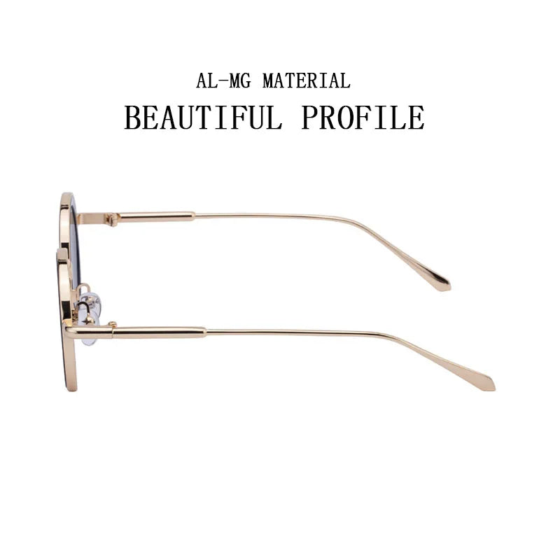 2025 Steampunk Sunglasses For Men Fashion Round Punk Sunglasses Vacation Oculos Outdoor Glasses Vintage Designer Trending Lentes