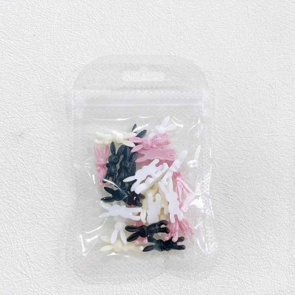 Kawaii Bunny Nail Charms – 60PCS 3D Acrylic Set for Creative Nail Art