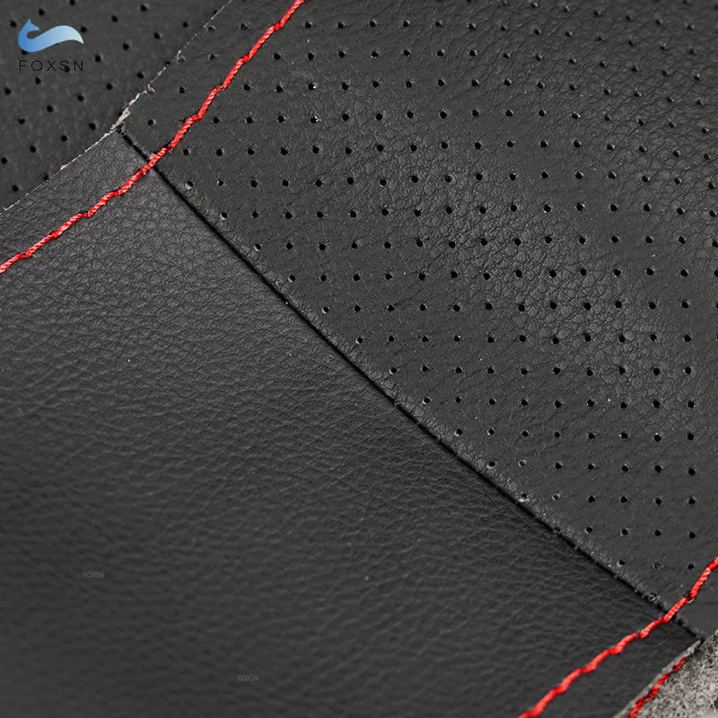 Braid on Steering Wheel For BMW Mini Coupe 2001-2006 Convertible 2004-2008 For Mini R50 R53 R60 Car Steering Wheel Leather Cover