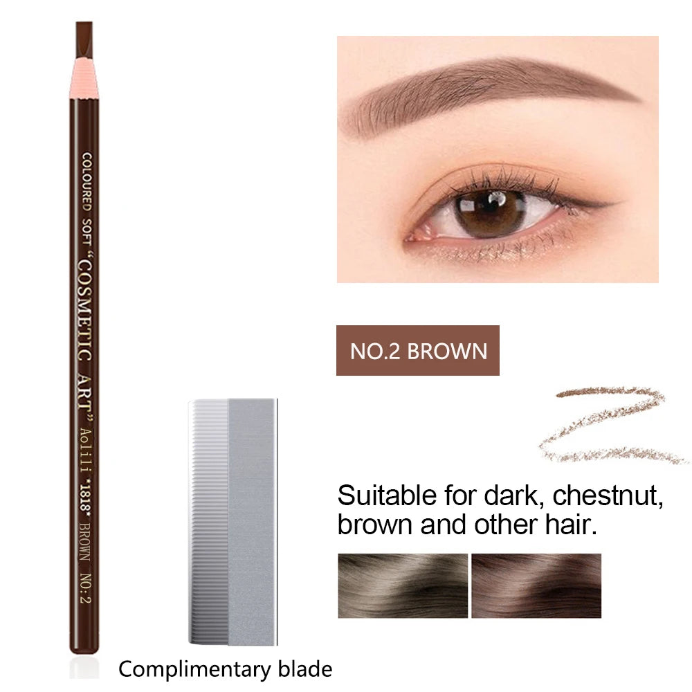 Tear Off Pull Line Eyebrow Pencil, Not Sharpen Need Eyebrow Pencil, Natural Color Rendering, Sweat Proof And Smudge Proof Eyebro