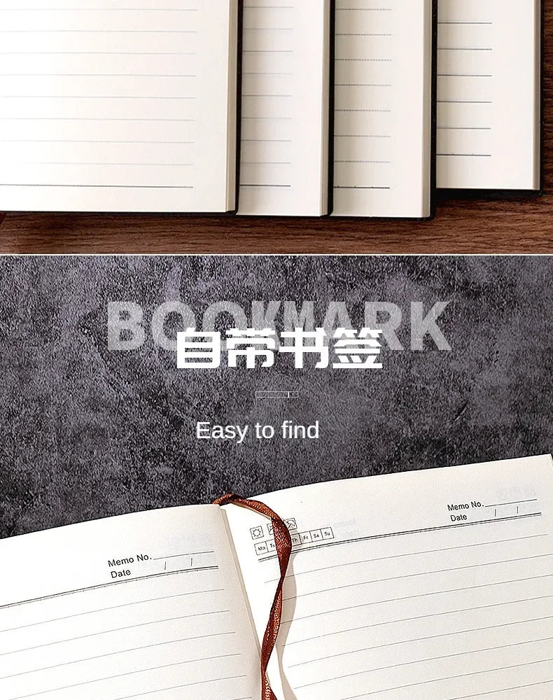 A5 Soft Leather Notebook with 120 Inner Pages, Waterproof Cover and Comfortable Touch