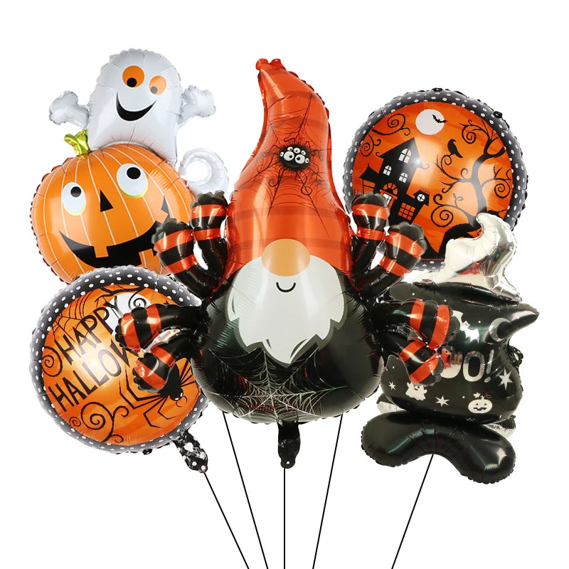 Halloween Pumpkin Ghost Balloons Halloween Decoration Spider Foil Balloon Bat Globos Halloween Party Supplies Inflatable Kid Toy