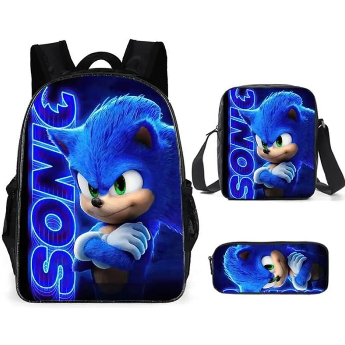 Sonic Speedster School Backpack – Anime Cartoon Schoolbag for Boys & Girls in Primary & Middle School