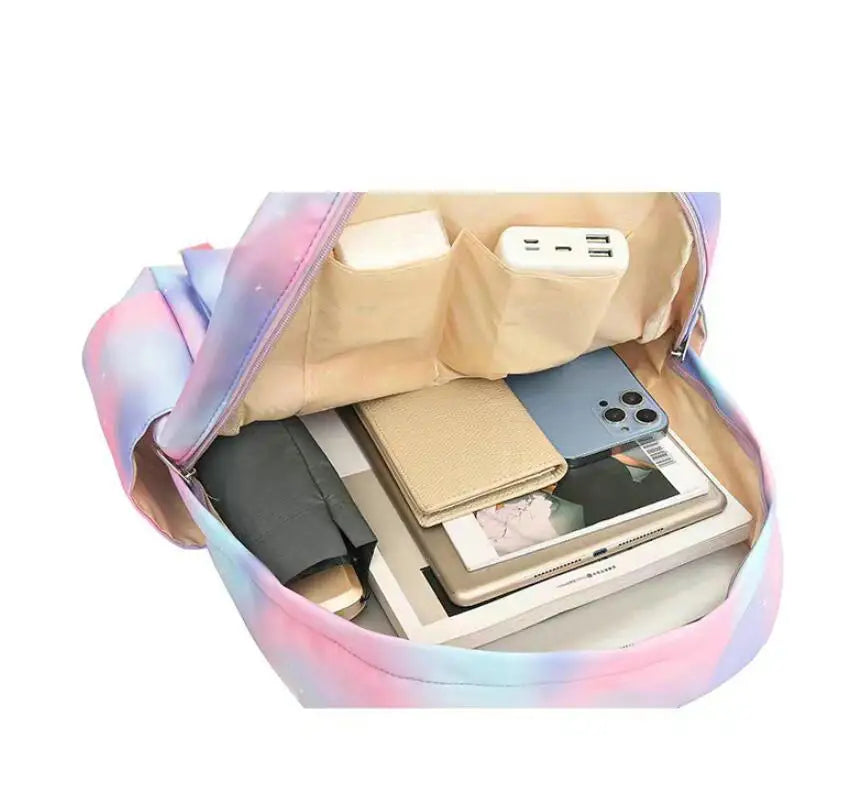 Lilo & Stitch Cartoon Backpack Set – 3-Piece Schoolbook Combo with Lunch Bag for Kids & Teens