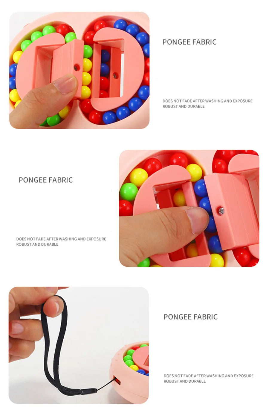Magic Bean Cube Finger Gyro Rotating Antistress Relieve Anxiety Develop Intelligence Decompression Fidget Toy Adults Kids Gift