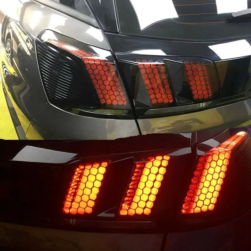 Car Tail Lights Honeycomb Decor Stickers Cuttable Auto Car Rear Tail Light Lamp Honeycomb StylingTaillight  Decals Accessories