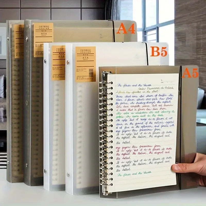 Refillable Kawaii Binder Notebook – A5/B5/A4 Loose Leaf Journal with Divider & Metal Rings for School, Study & Office Supplies