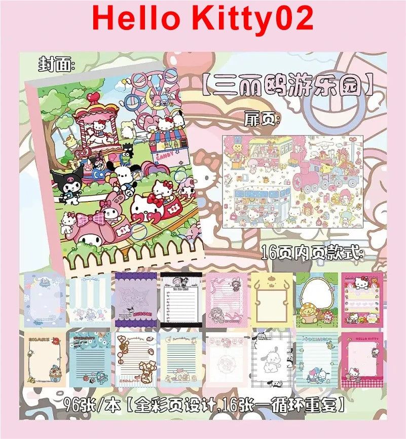Hello Kitty x Hangyodon A5 Notebook – Full-Color Cartoon Journal with Hard Cover & Kawaii Vibes