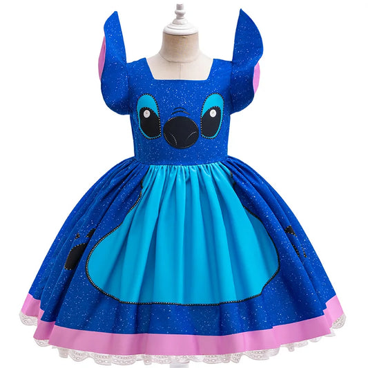 2Y-10Y Girl Dress Stitch Cosplay Costume Cartoon Cute Movie Same Dress Stage Performance Halloween Carnival Children's Dress up