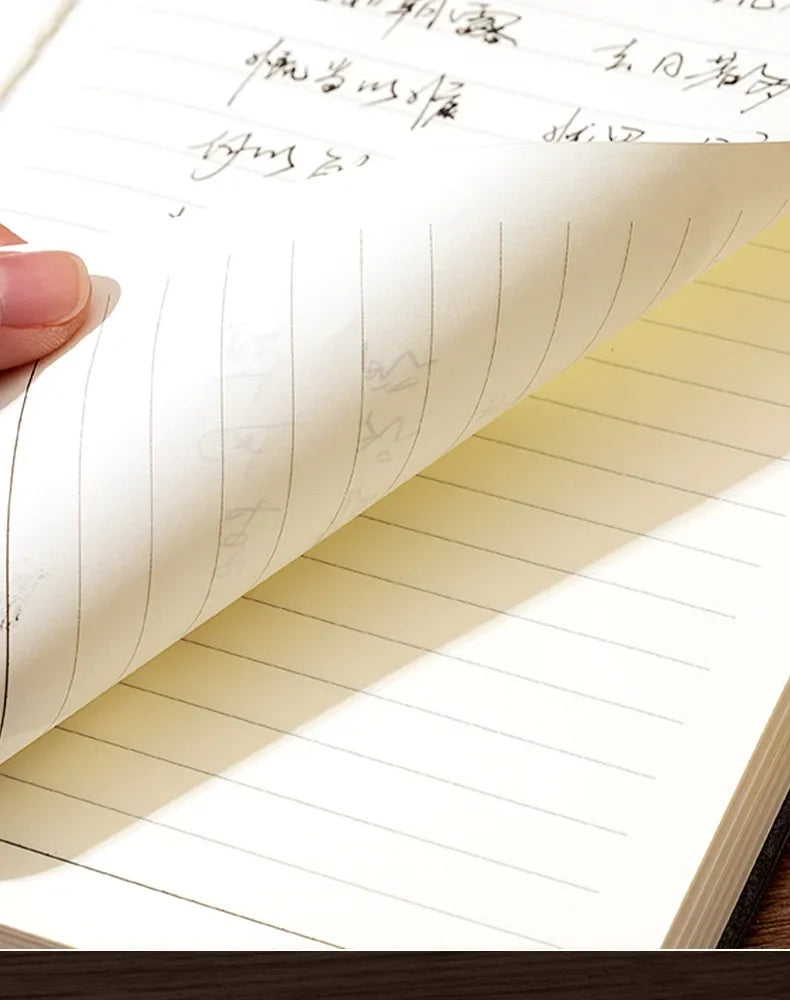 A5 Soft Leather Notebook with 120 Inner Pages, Waterproof Cover and Comfortable Touch