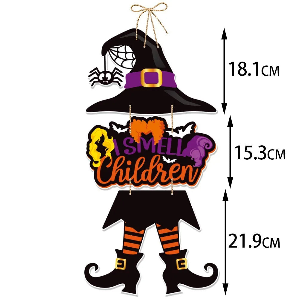 Halloween Party Decors Pumpkin Ghost Bat Door Hanging Pendents Happy Festival  Decorations for Home