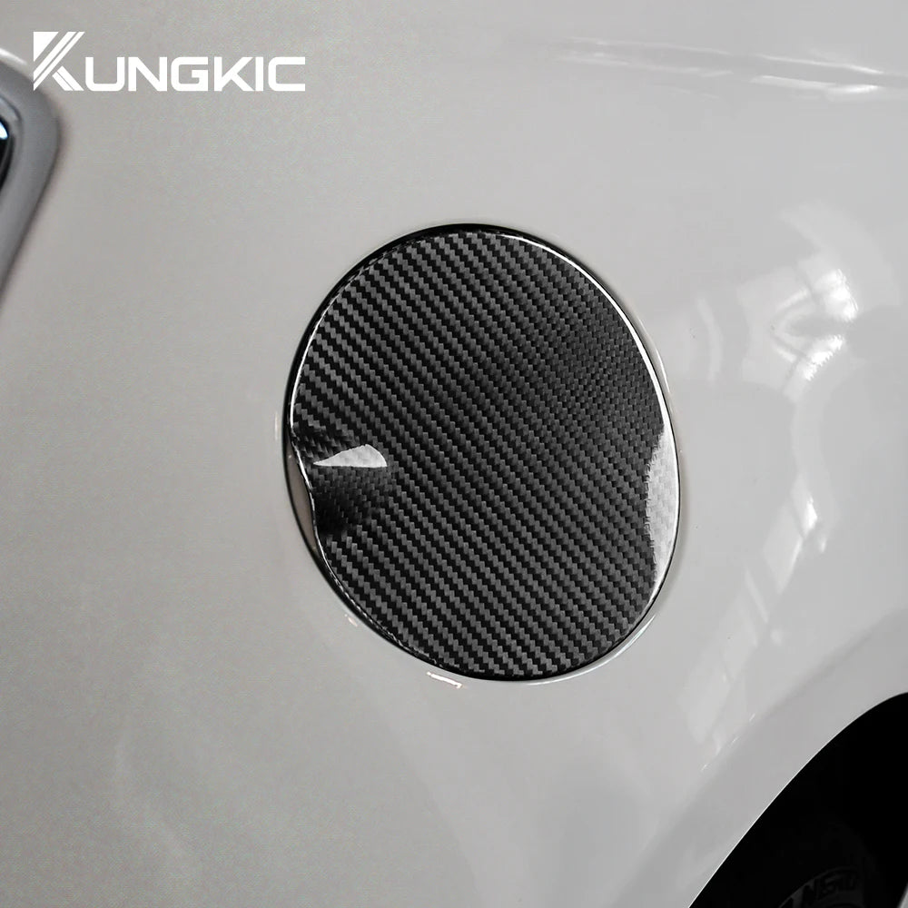 Real Hard Carbon Fiber Sticker For Abarth 595 595C 695 2012-2014 2015 2016 2017 2019 2019 2020 2021 2023 Car Fuel Tank Cap Cover