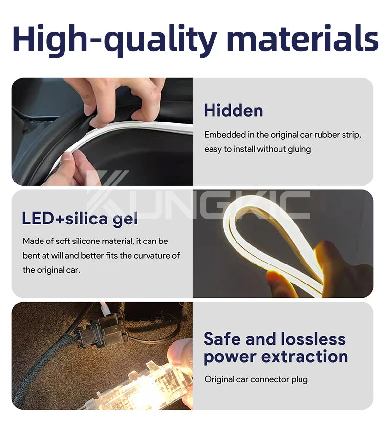 Rear Trunk Light For Volkswagen VW Golf 7 Mk7 Golf MK6 Golf MK8 Polo MK5 MK6 Bright LED Silicone Light Yellow White Accessories