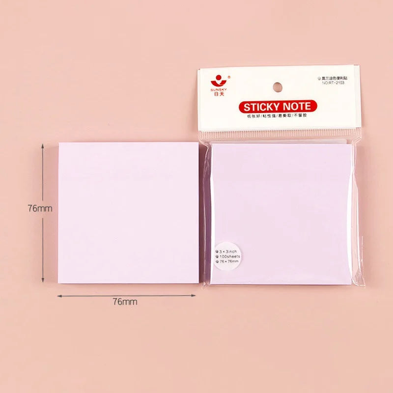 Morandi Sticky Notes Pastel Colored Memo Pads Index Tabs for Students School Office Stationery Removable Adhesive Notes