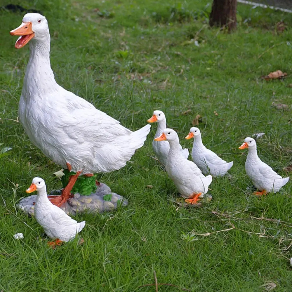 Creative 1 pcs Simulation Duck Duck Statue Large For Outdoor Garden Decor Duck Model Resin Crafts Park Landscape