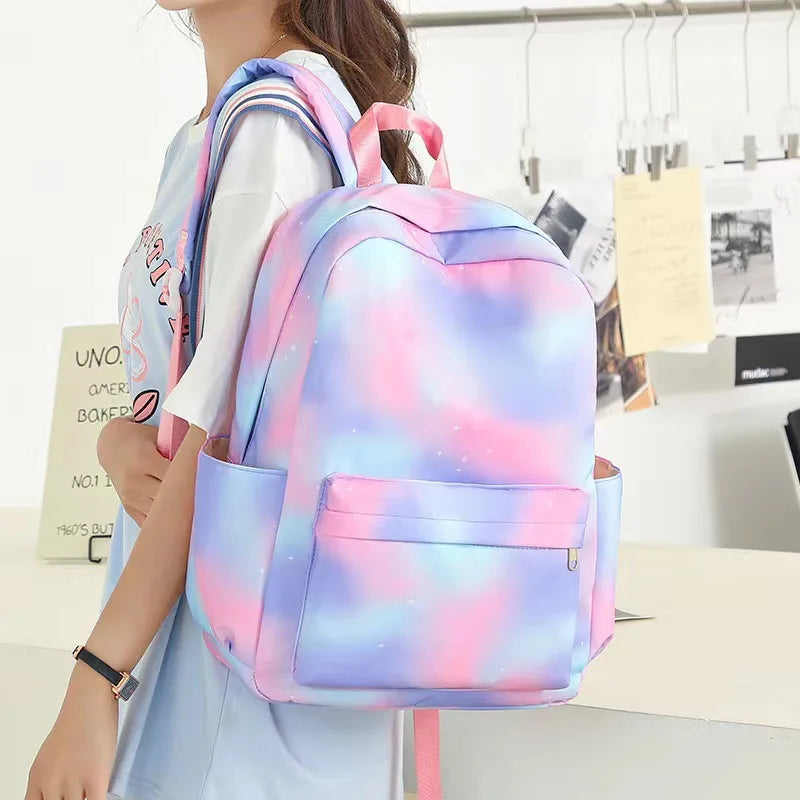 Lilo & Stitch Cartoon Backpack Set – 3-Piece Schoolbook Combo with Lunch Bag for Kids & Teens