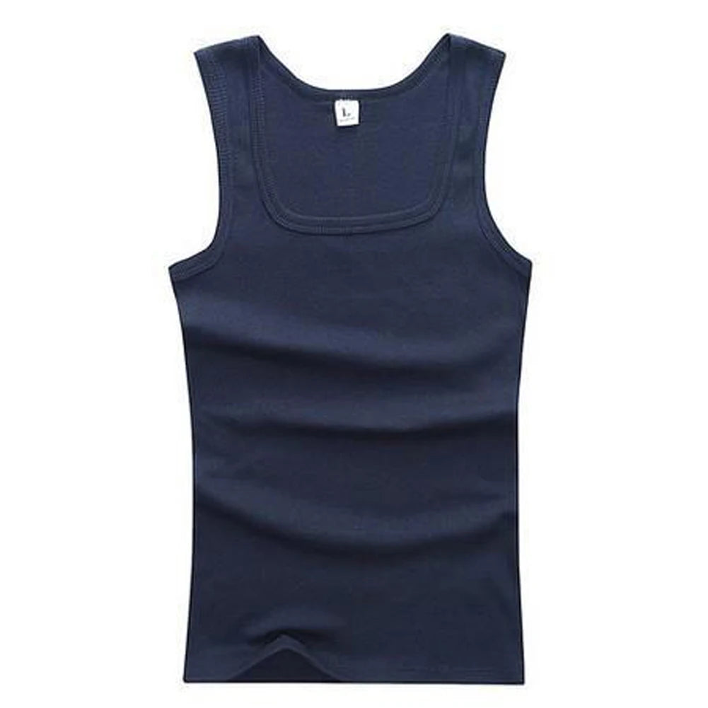 2024 Hot Black White Sleeveless Fitness T-shirts Men Clothing Tank Tops Casual Bodybuilding Vest Male Top Cotton Plus Size Vests