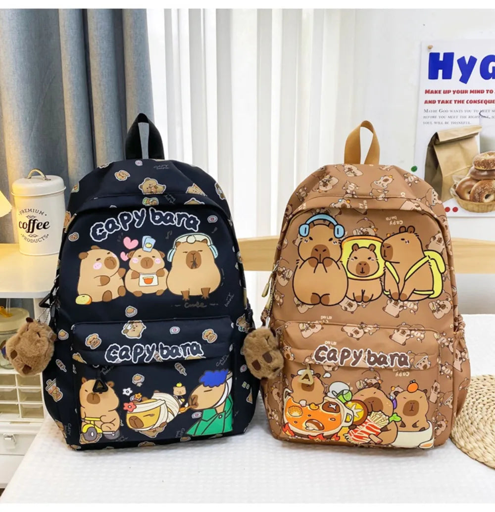 Capybara Breeze Backpack – Ultra-Light Cuteness for School & Play!